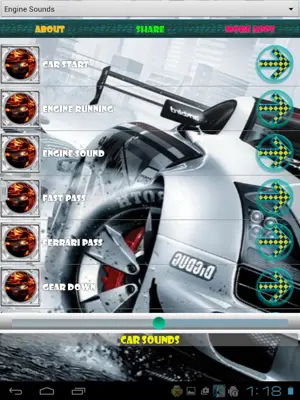 Car Sounds android App screenshot 3